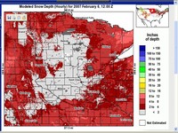 Feb 6 Snow Depth Map - There's No Snow in Nimrod!